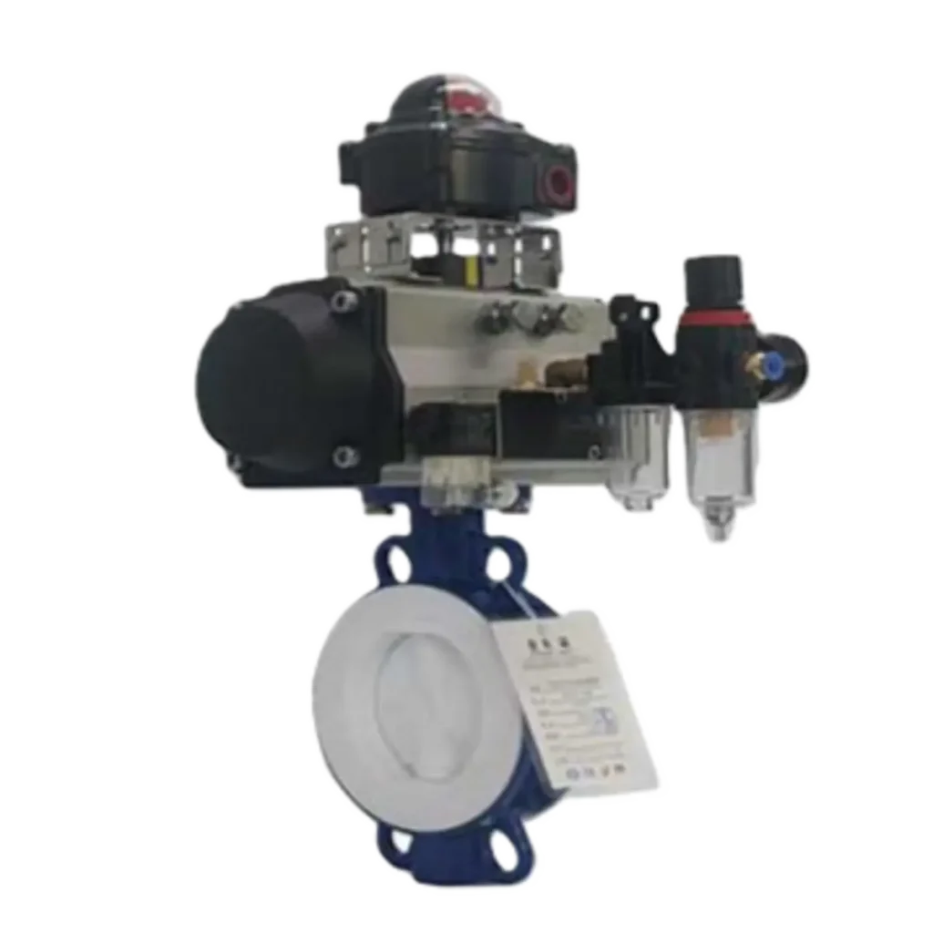 pneumatic PTFE-Lined Butterfly Valve 3 Fluorine Lined Pneumatic Butterfly Valve