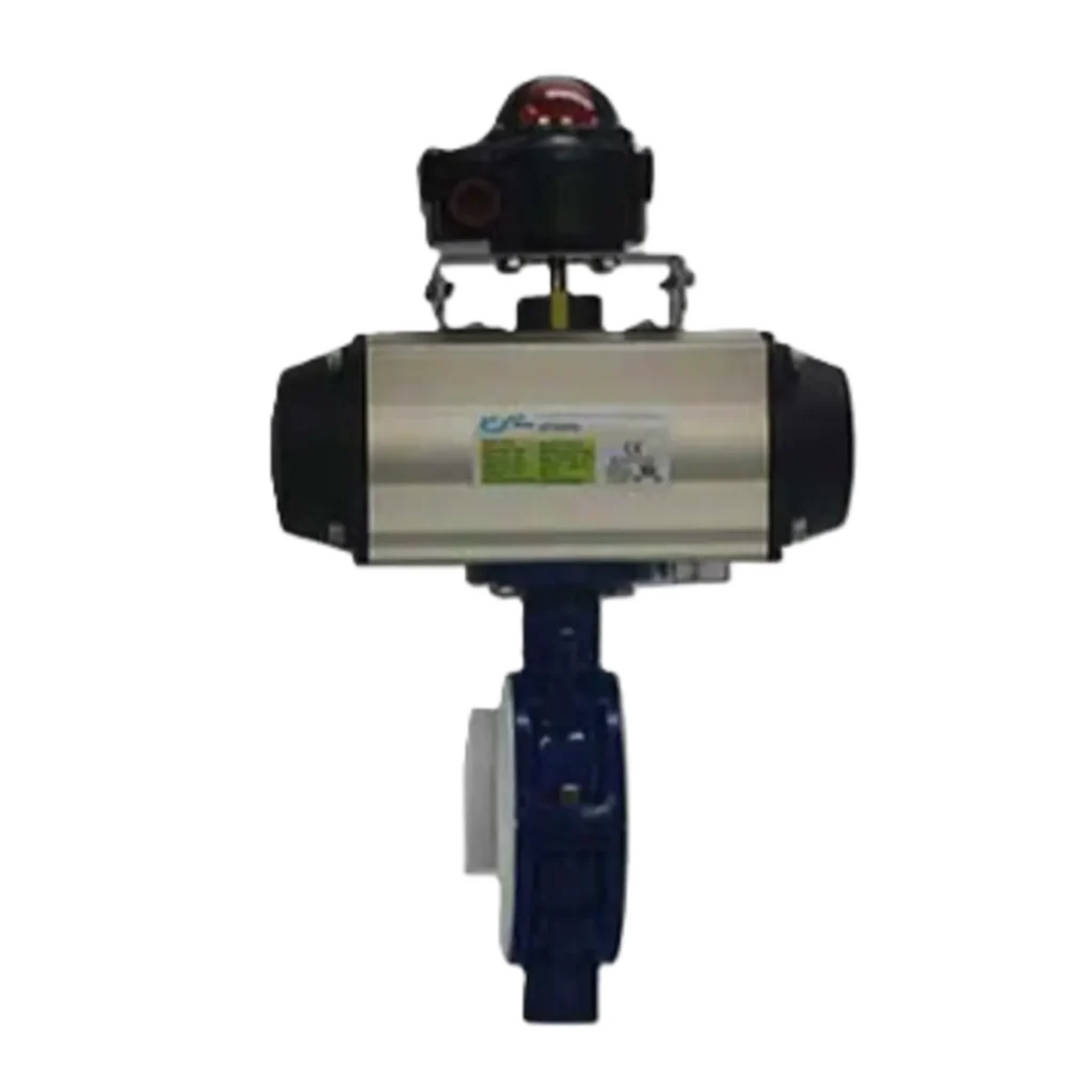 pneumatic PTFE-Lined Butterfly Valve 4 Fluorine Lined Pneumatic Butterfly Valve 3