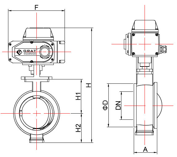 Electric Hard Seal Butterfly Valve 8 155I12I1 0