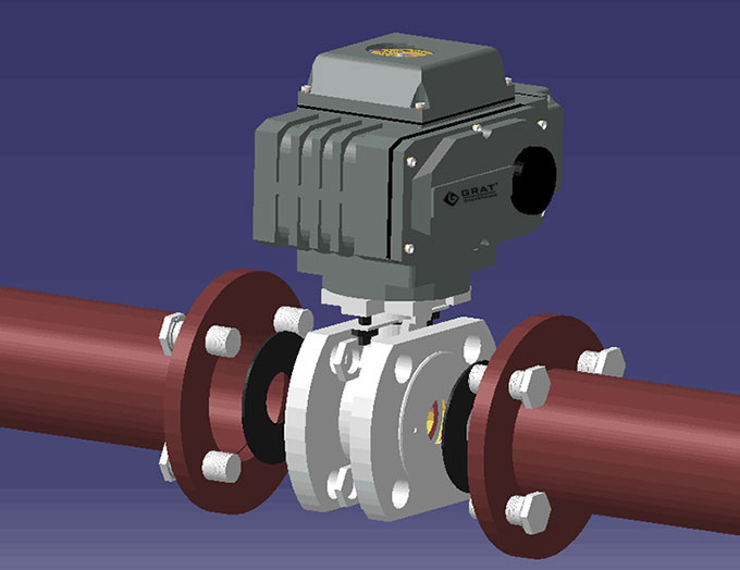 Electric V-Port Control Valve 8 1IS919B 2 1