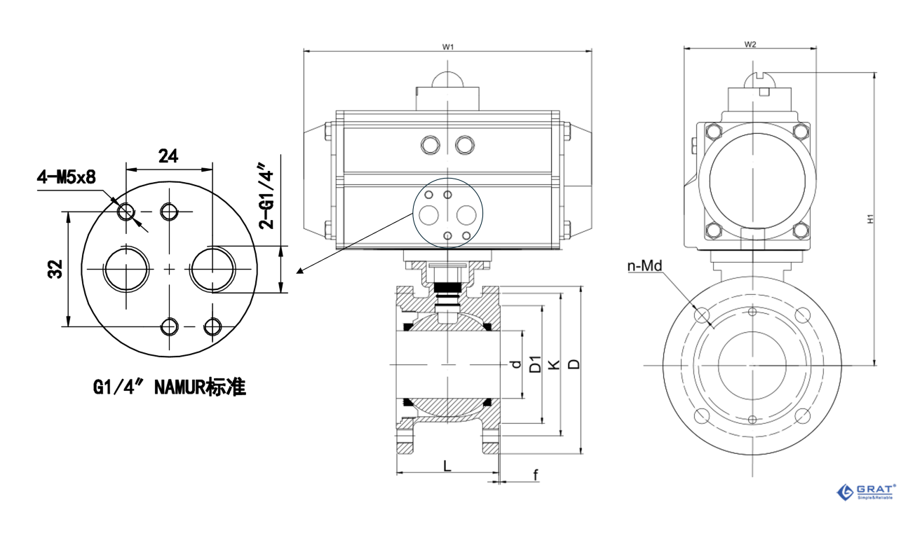 Pneumatic Ultra-Short Flanged Ball Valve 5 图片7 (ä¸).png