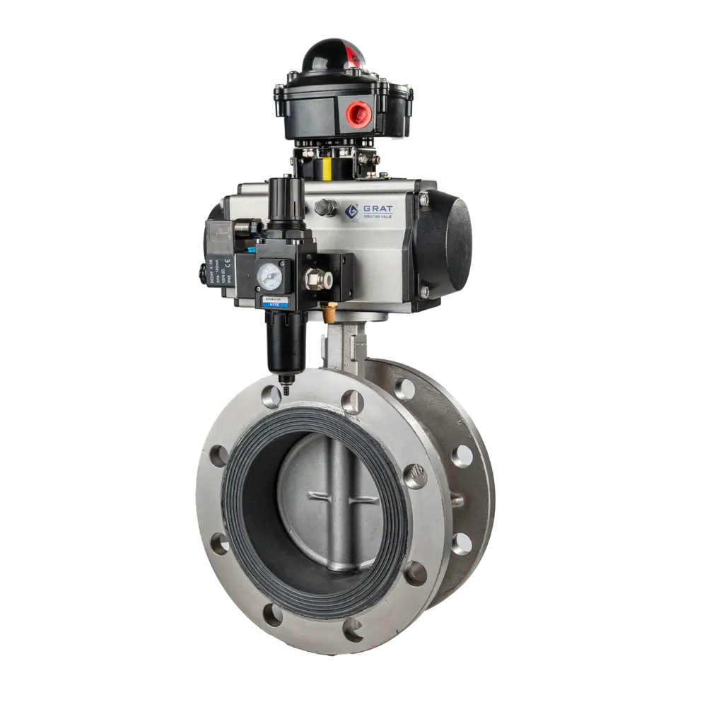 Pneumatic Soft-sealed Butterfly Valve 5 气动法兰软密封蝶阀1