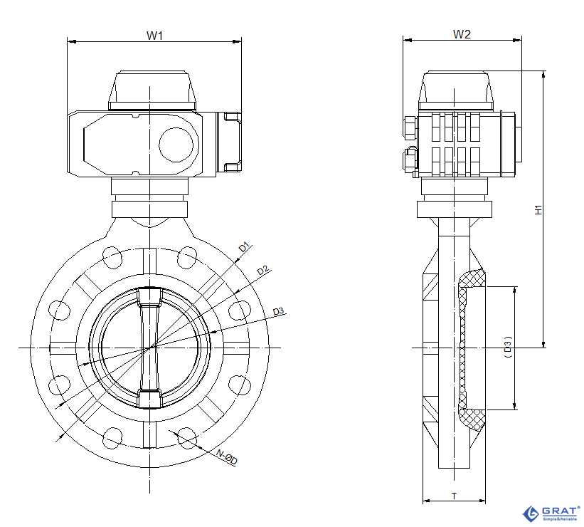 Electric Plastic Anti‑corrosion Butterfly Valve 7 1 210425105J2605