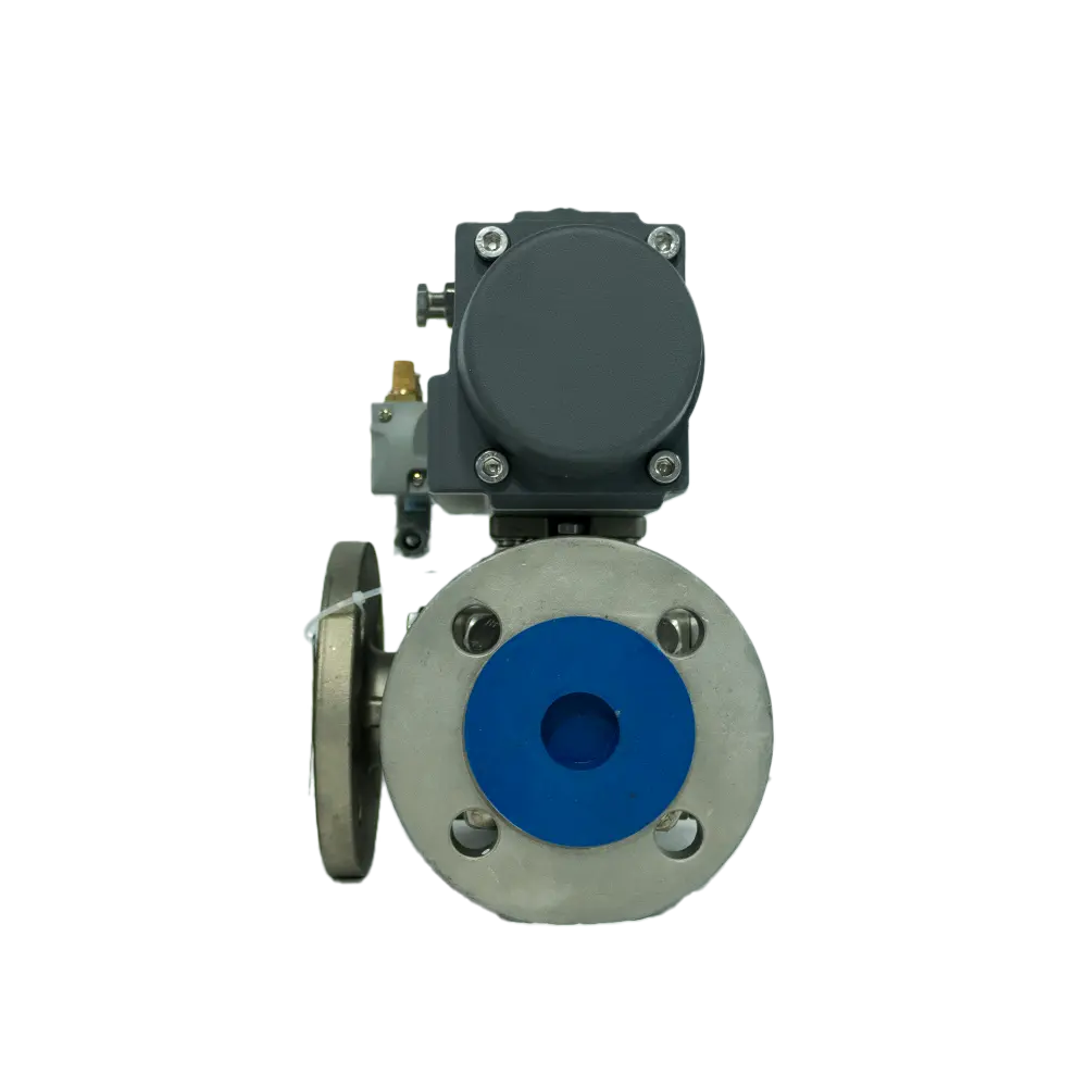 Pneumatic Flange Three Way Ball Valve3 Pneumatic Flange Three Way Ball Valve3