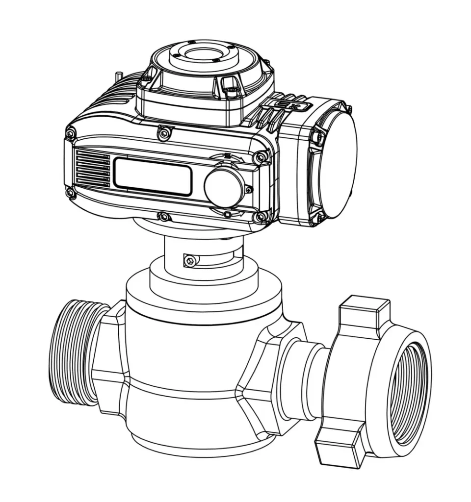 Explosion-proof Plug Valve 2 防爆电动旋塞阀上装图