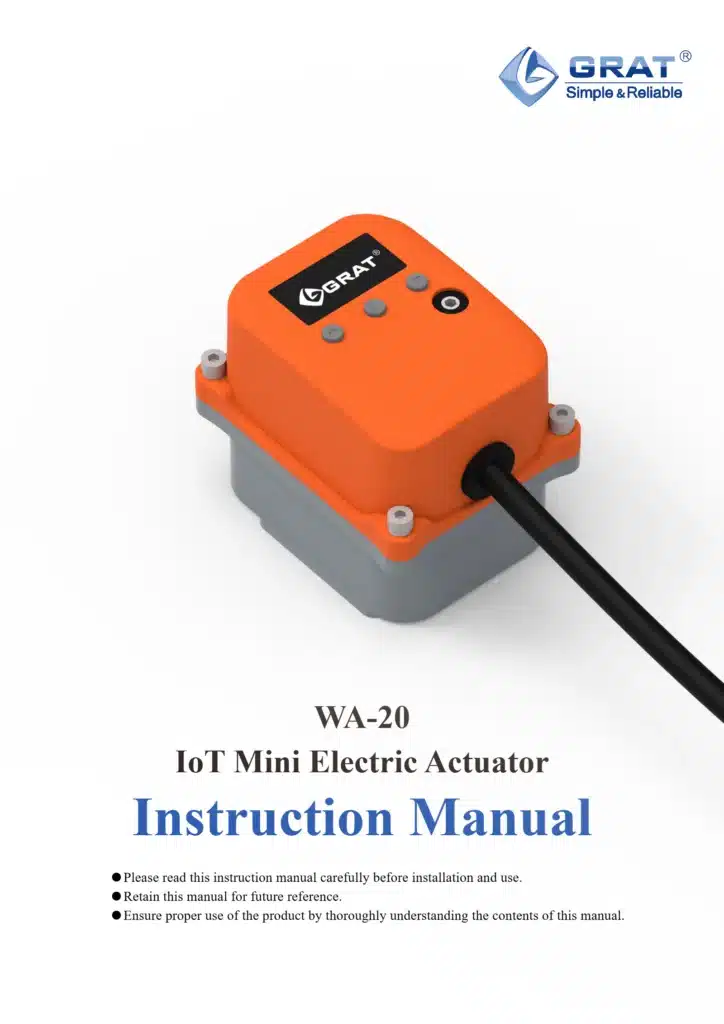 WA 20 IoT Mini Electric Actuator Instruction Manual