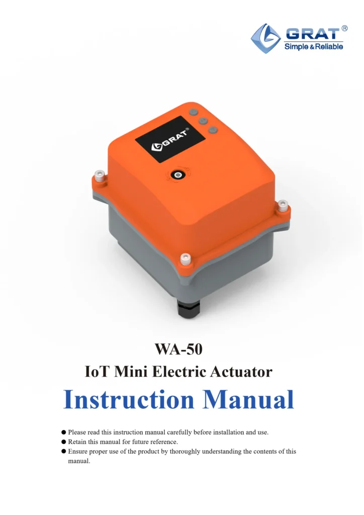 WA 50 IoT Mini Electric Actuator Instruction Manual